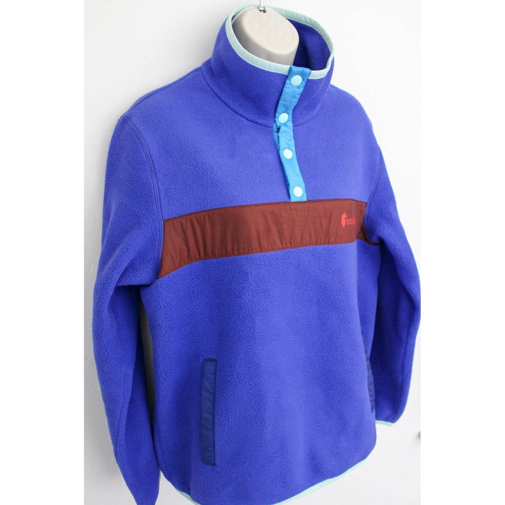 Cotopaxi Pullover Womens Large Blue Teca Fleece 1/4 Snap Neck Pocket Jacket - Picture 4 of 7